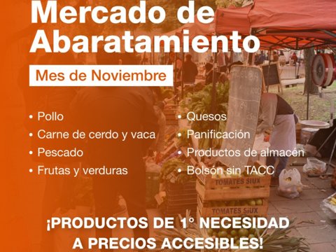 El Mercado de Abaratamiento llega el jueves a Barrio Ameghino