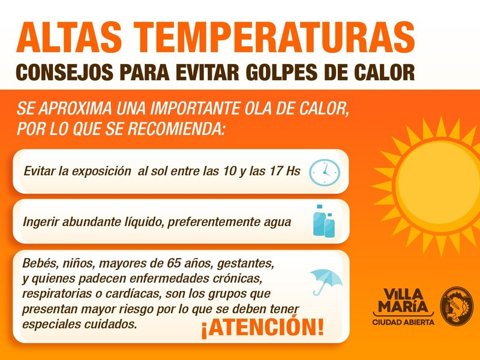 Altas temperaturas: consejos para evitar golpes de calor