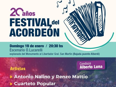 El “Festival del Acordeón” celebra su 20° aniversario